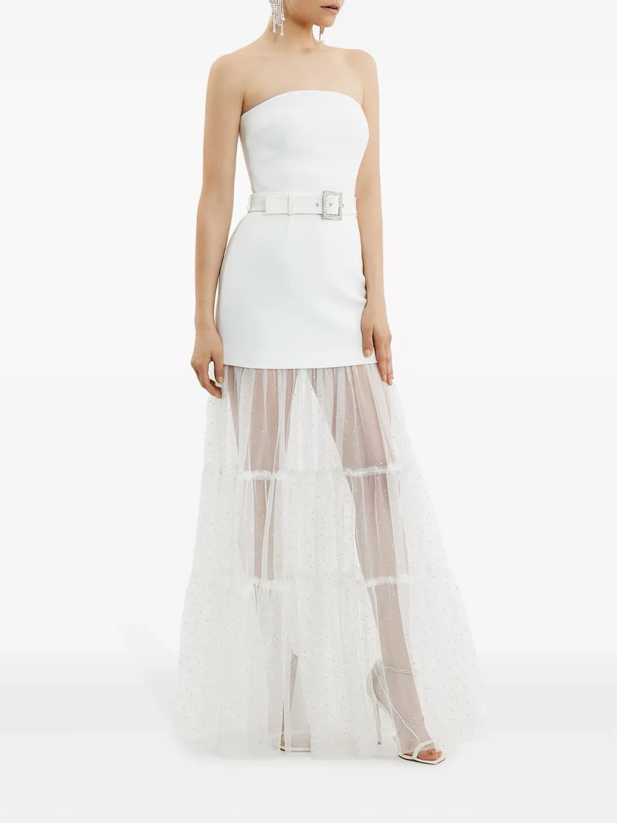 Rebecca Vallance Mirabella Strapless Gown Ivory Size 12 - Image 1