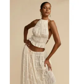 Arcina Ori Juliette Halter Top Cream Size S / AU 8 for rent on The Volte - image 3