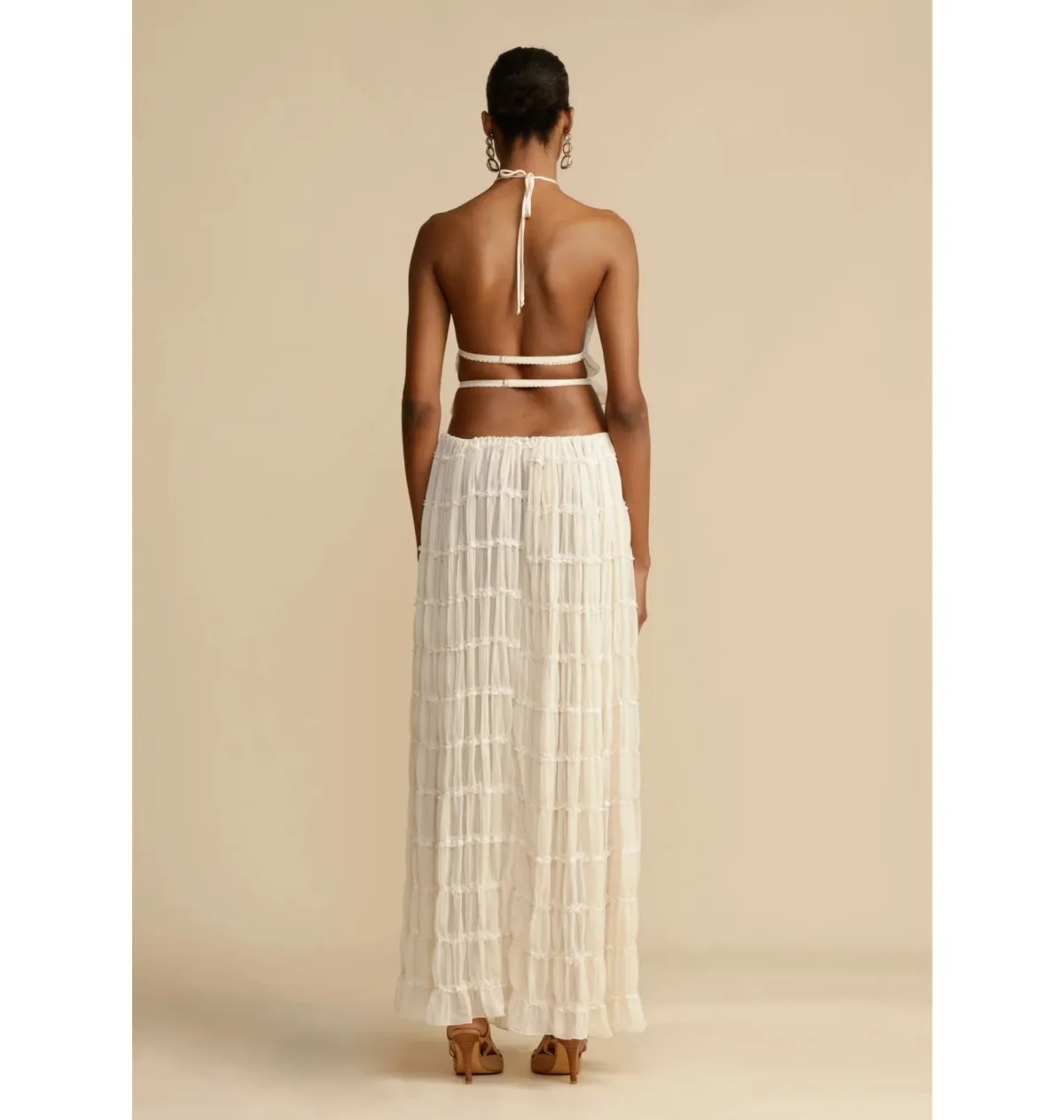 Arcina Ori Juliette Halter Top Cream Size M / AU 10 - Image 4