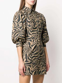 GANNI swirl tiger-print dress for rent on The Volte - image 1