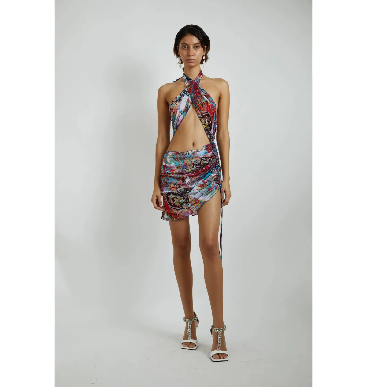 Kim Shui Mesh Paisley Wrap Dress in Multi Size Small / AU 8 - Image 1