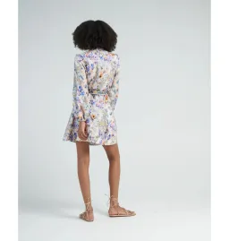 Zimmermann Tama Belted Mini Dress in Diamond Splice Floral Size 2 / AU 12 for rent on The Volte - image 4
