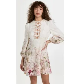 Zimmermann Dancer Hummingbird Mini Dress Alabaster Garden Floral Size 2 / AU 12 for rent on The Volte - image 2