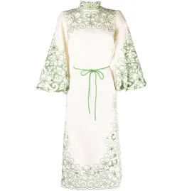 Zimmermann Teddy Floral Midi Dress Cream/Green Size 1 / AU 10 for rent on The Volte - image 4