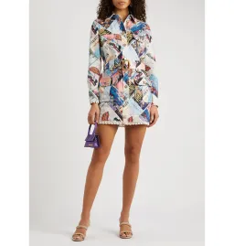 Zimmermann Postcard Shirt Mini Dress Print Size 2 / AU 12 for rent on The Volte - image 1