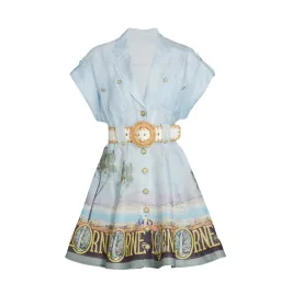 Zimmermann Postcard Shirt Mini Dress Lorne Print Size 2 / AU 12 for rent on The Volte - image 4