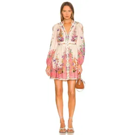 Zimmermann Tropicana Plunge Mini Dress Cream Floral Size 3 / AU 14 for rent on The Volte - image 4