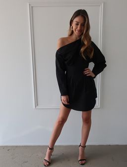 Camilla & Marc Steinem Off Shoulder Dress Black Size 10 for rent on The Volte - image 3