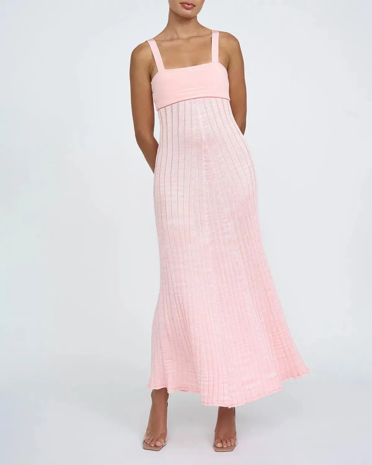 By Johnny Adelita Knit Midi Dress in Marle Pink Size M / AU 10 - Image 1