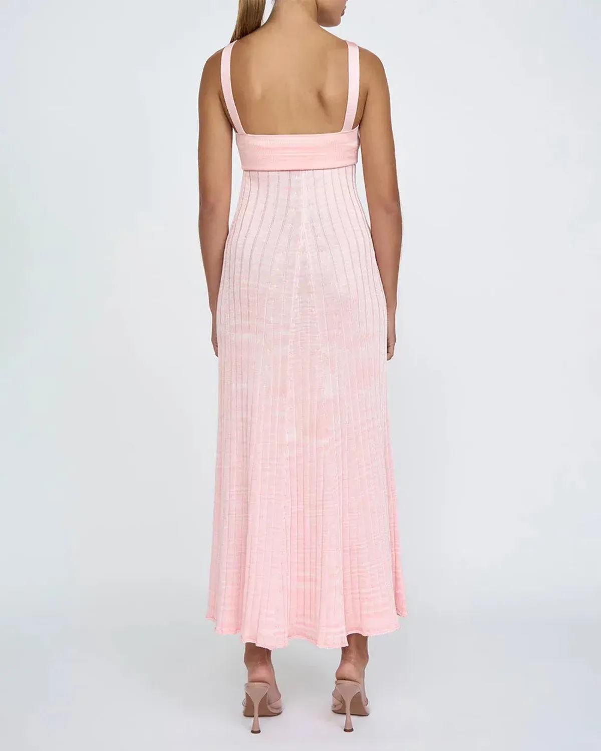 By Johnny Adelita Knit Midi Dress in Marle Pink Size M / AU 10 - Image 3