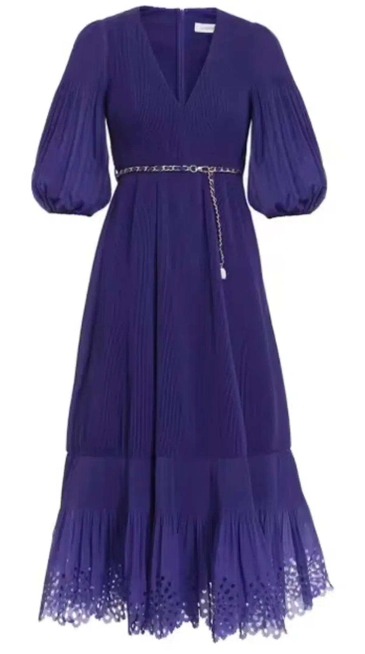 Zimmermann Pleated Midi Dress in Lapis Size 0P / AU 6 - Image 3
