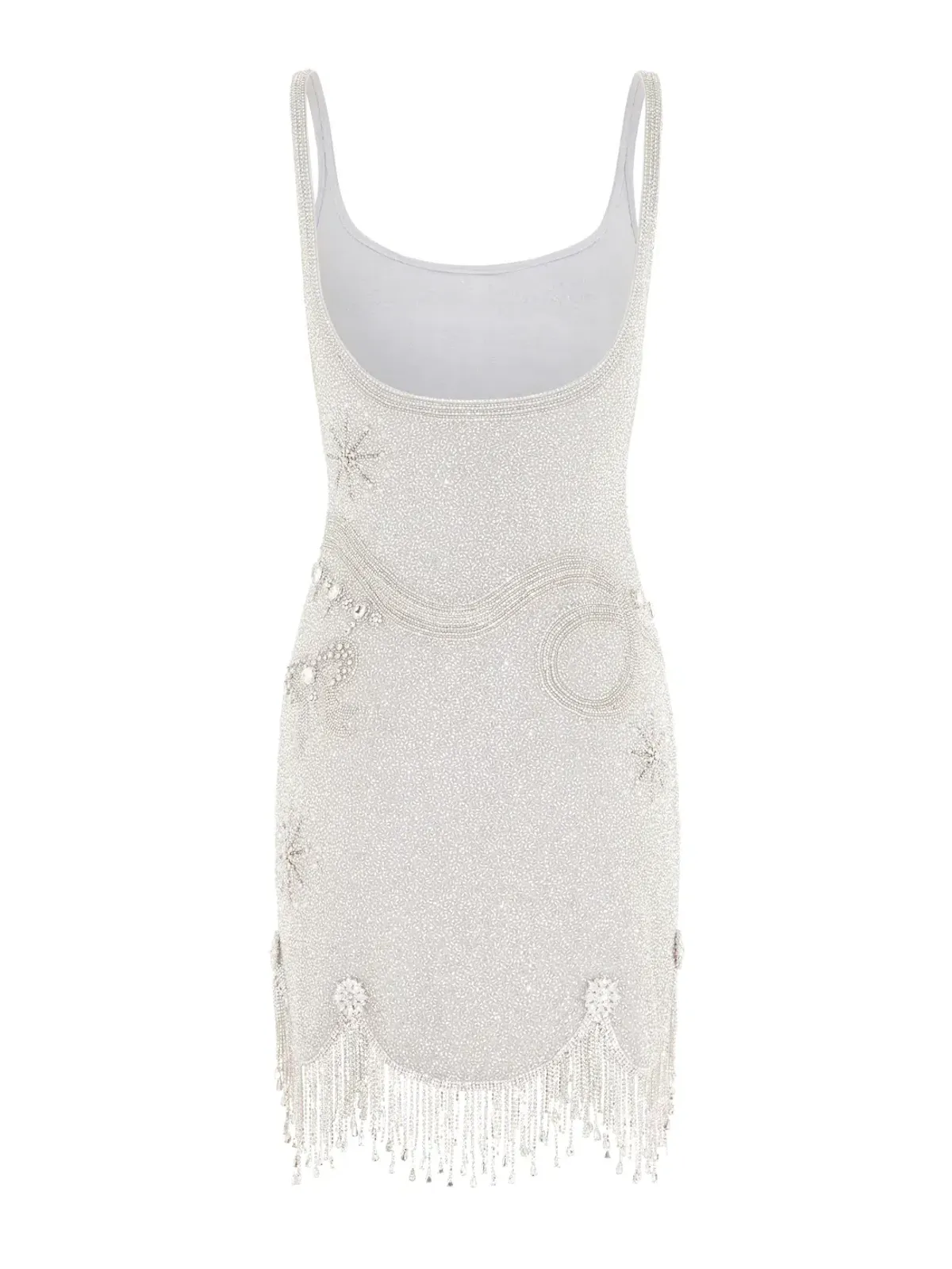 Clio Peppiatt Charm Fringe Mini Dress Silver Size XS / AU 6 - Image 8