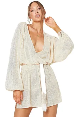 Winona Broadway Short Sequin Dress Pearl Size XS / AU 6 for rent on The Volte - image 2