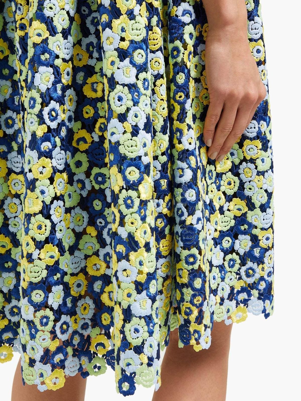 Cecilie Bahnsen Matilda Lace and Cotton Blend Dress Floral Size 10 - Image 3