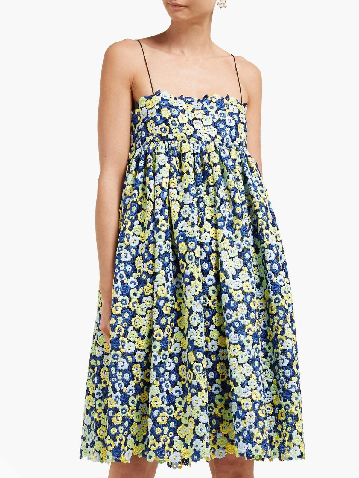 Cecilie Bahnsen Matilda Lace and Cotton Blend Dress Floral Size 10 - Image 1