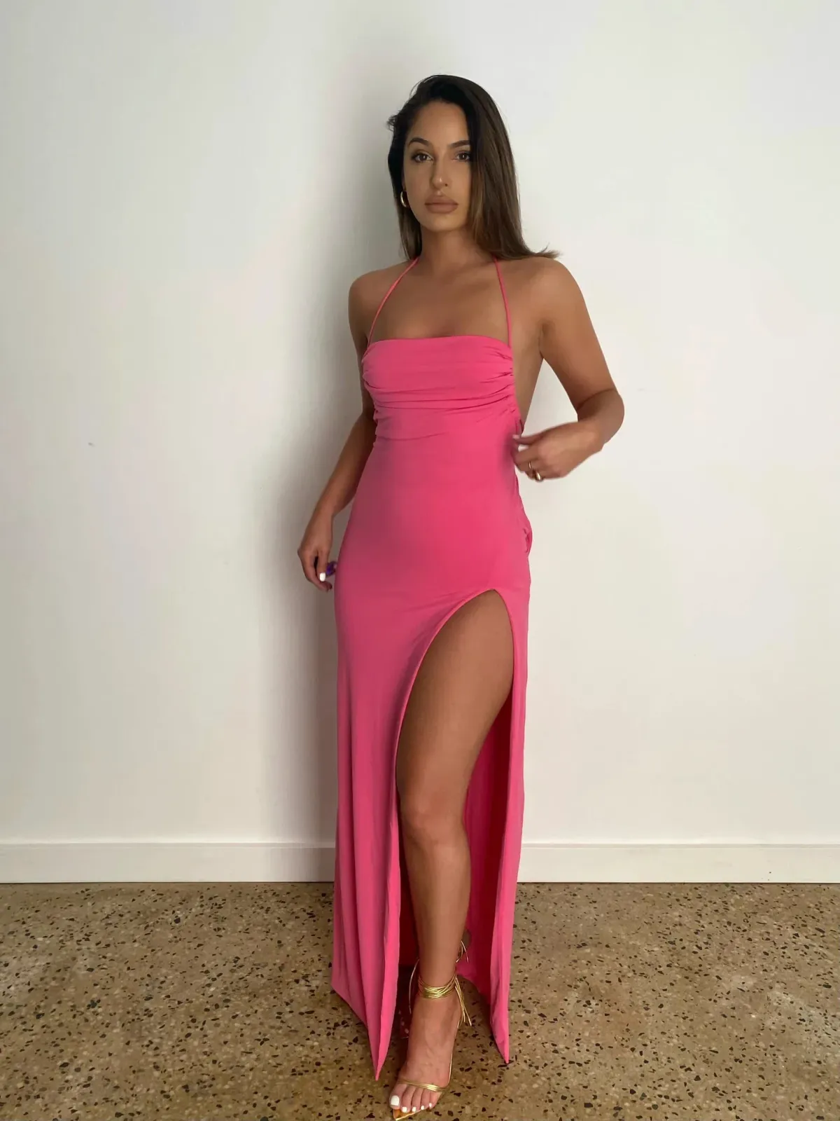 Melani The Label Marlo Gown Pink Size 8 - Image 1