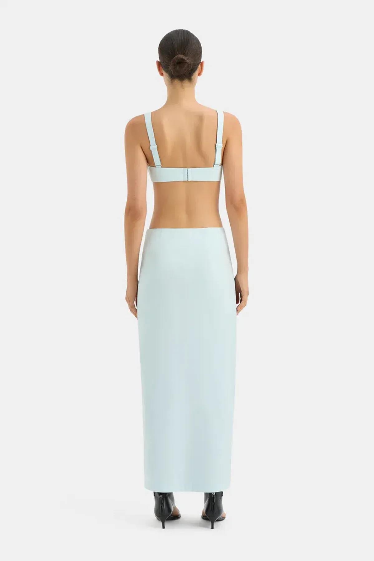 Sir the Label Azul Twist Midi Skirt Ice Blue Cobalt Size 6 - Image 3