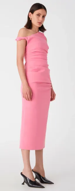 Misha Alaska Midi Dress Tulip Pink Size 8/S for rent on The Volte - image 2