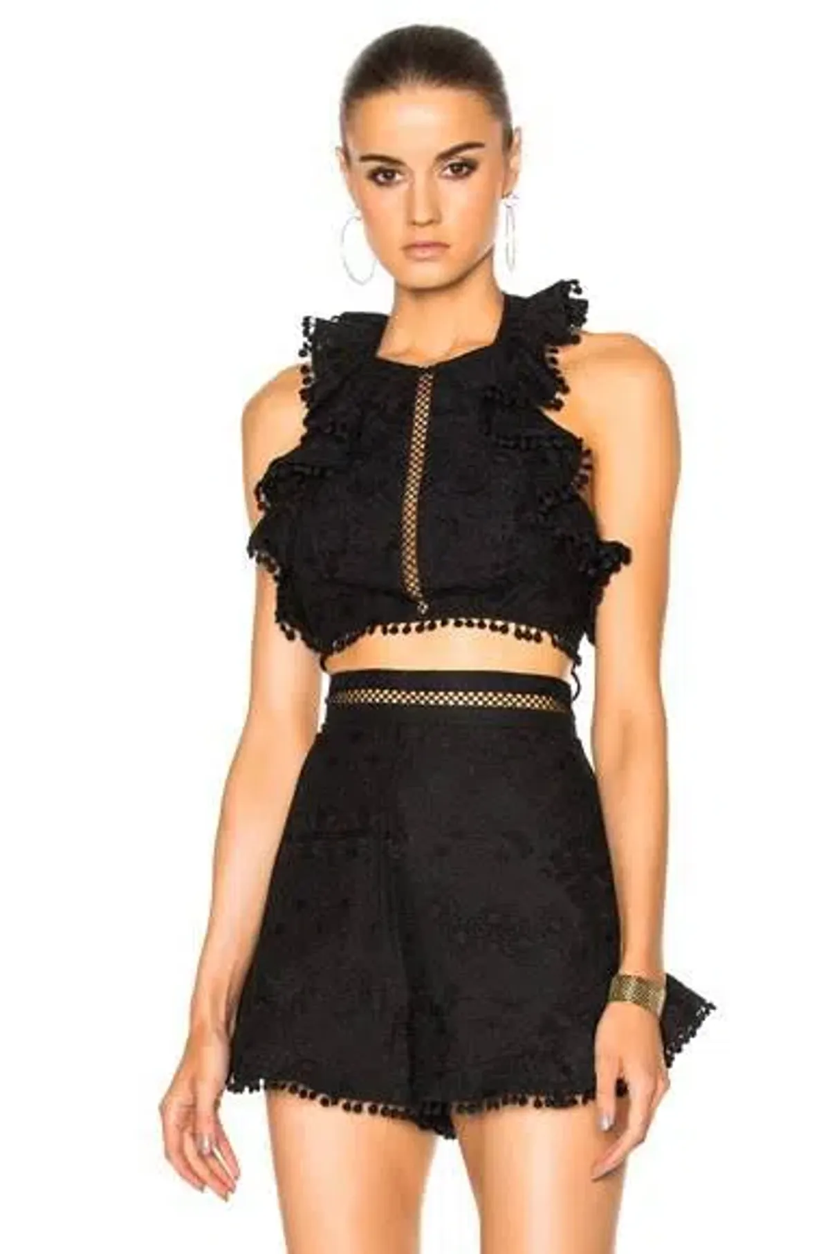 Zimmermann Caravan Flutter Top and Short Set Black Size 0 / Au 8 - Image 2