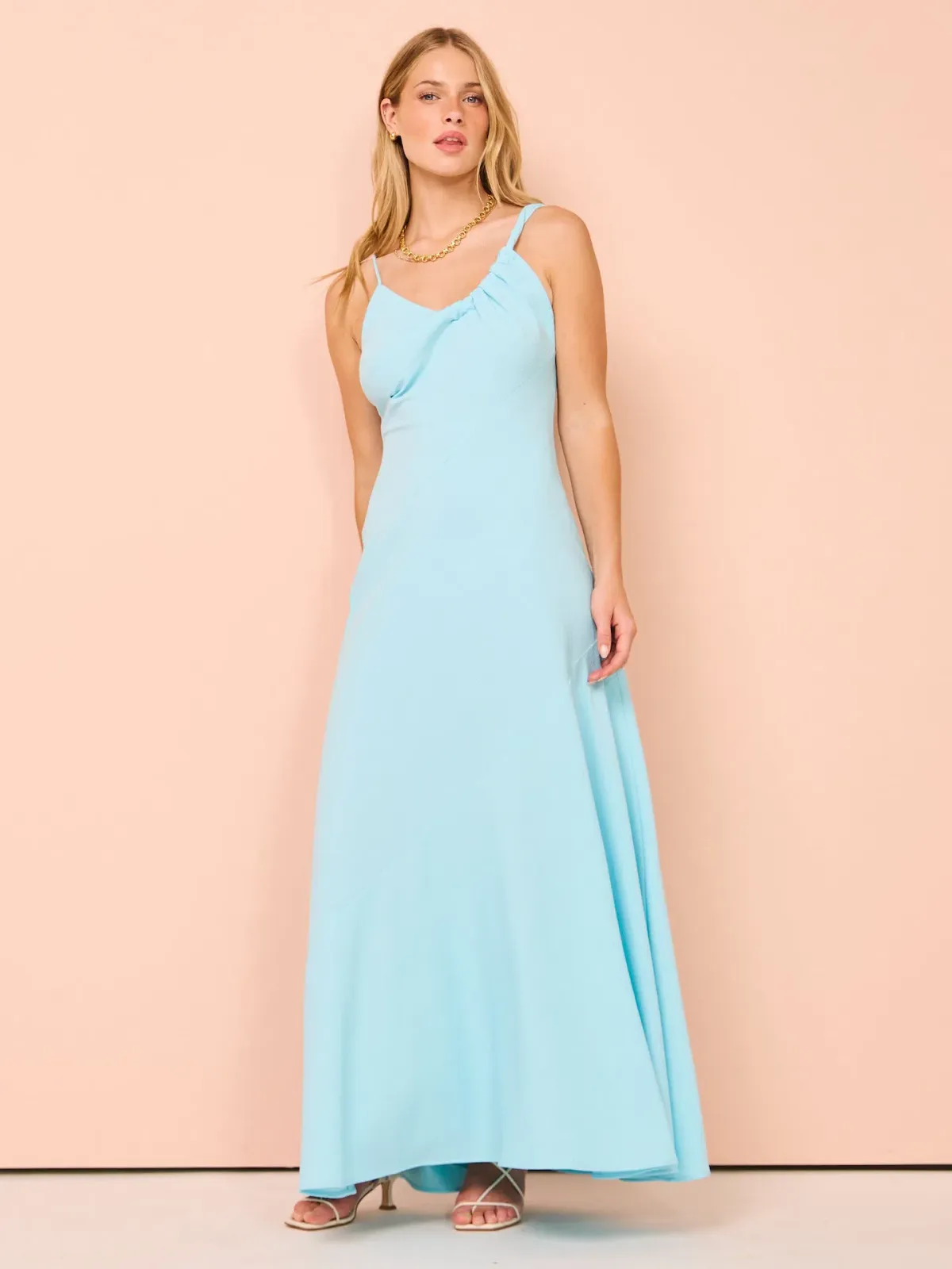 One Fell Swoop Fraya Maxi Dress in Dove Blue Size 10 - Image 1