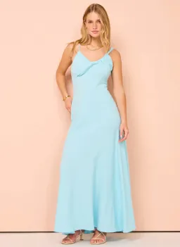 One Fell Swoop Fraya Maxi Dress in Dove Blue Size 10 for rent on The Volte - image 2