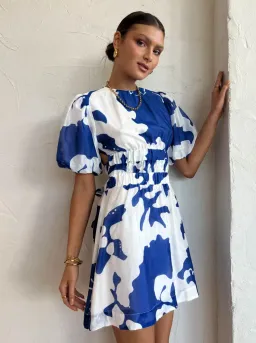 Sir the Label Vivi Open Back Mini Dress In Merce Abstract Print Size 3 / AU 12 for rent on The Volte - image 5