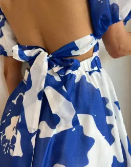 Sir the Label Vivi Open Back Mini Dress In Merce Abstract Print Size 3 / AU 12 for rent on The Volte - image 7