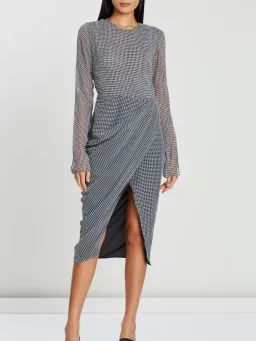 Camilla and Marc Miri Dress Black/White Check Size 6 for rent on The Volte - image 1