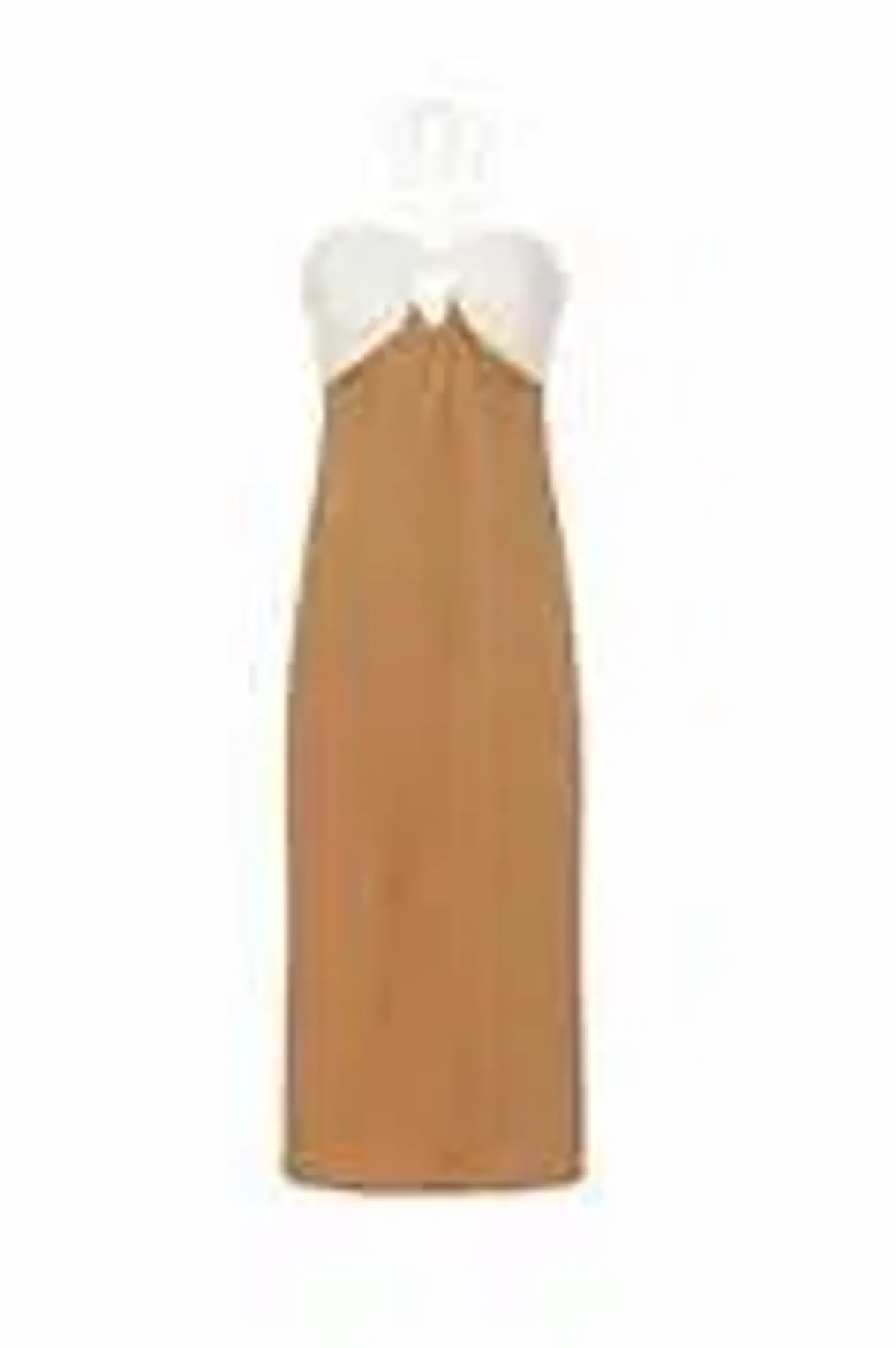 Third Form Lets Split Slip Dress Off White And Tan Size AU 14 - Image 4
