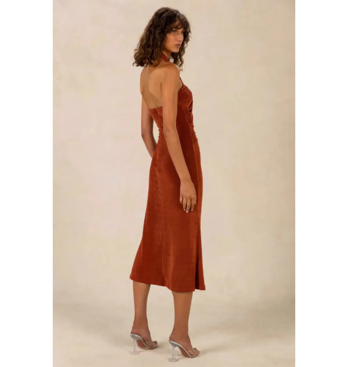 MISHA Angelica Dress Brown Size 10/M - Image 2