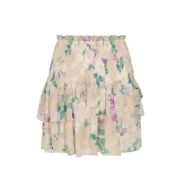 Shona Joy Dontella Cropped Long Sleeve Blouse And Donatella Shirred Ra Ra Skirt Set Floral Size AU 6 for rent on The Volte - image 5