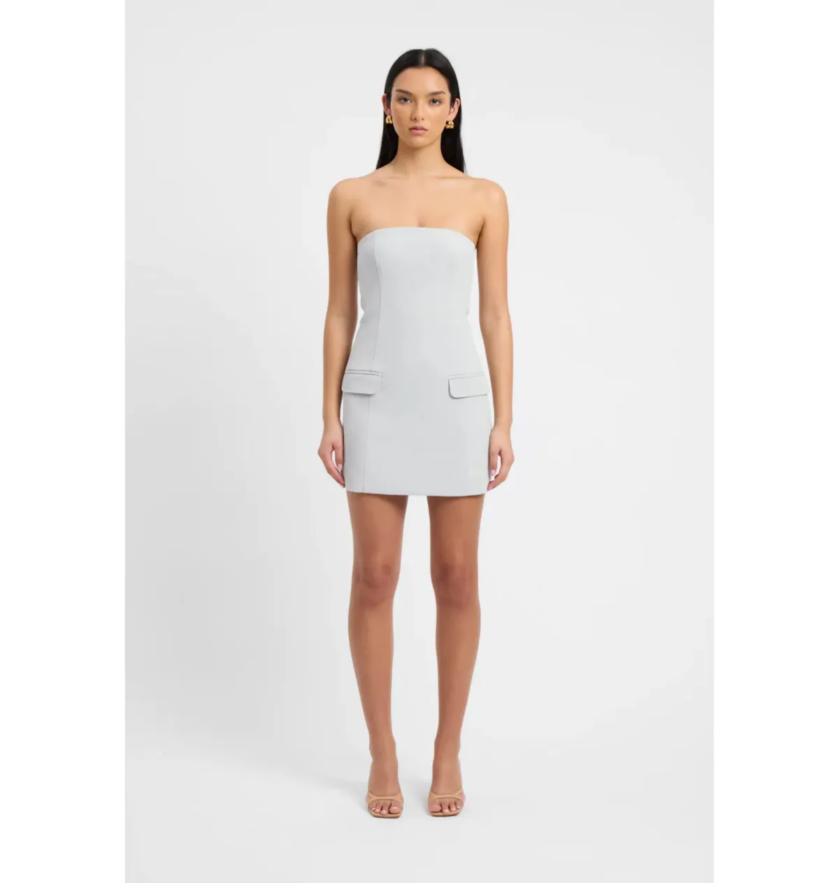 Kookaï Ariel Pocket Mini Dress Soft Grey Size AU 36 / AU 8 - Image 1