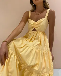 Steele Sorelle Dress in Daffodil Size XS / AU 8 for rent on The Volte - image 3