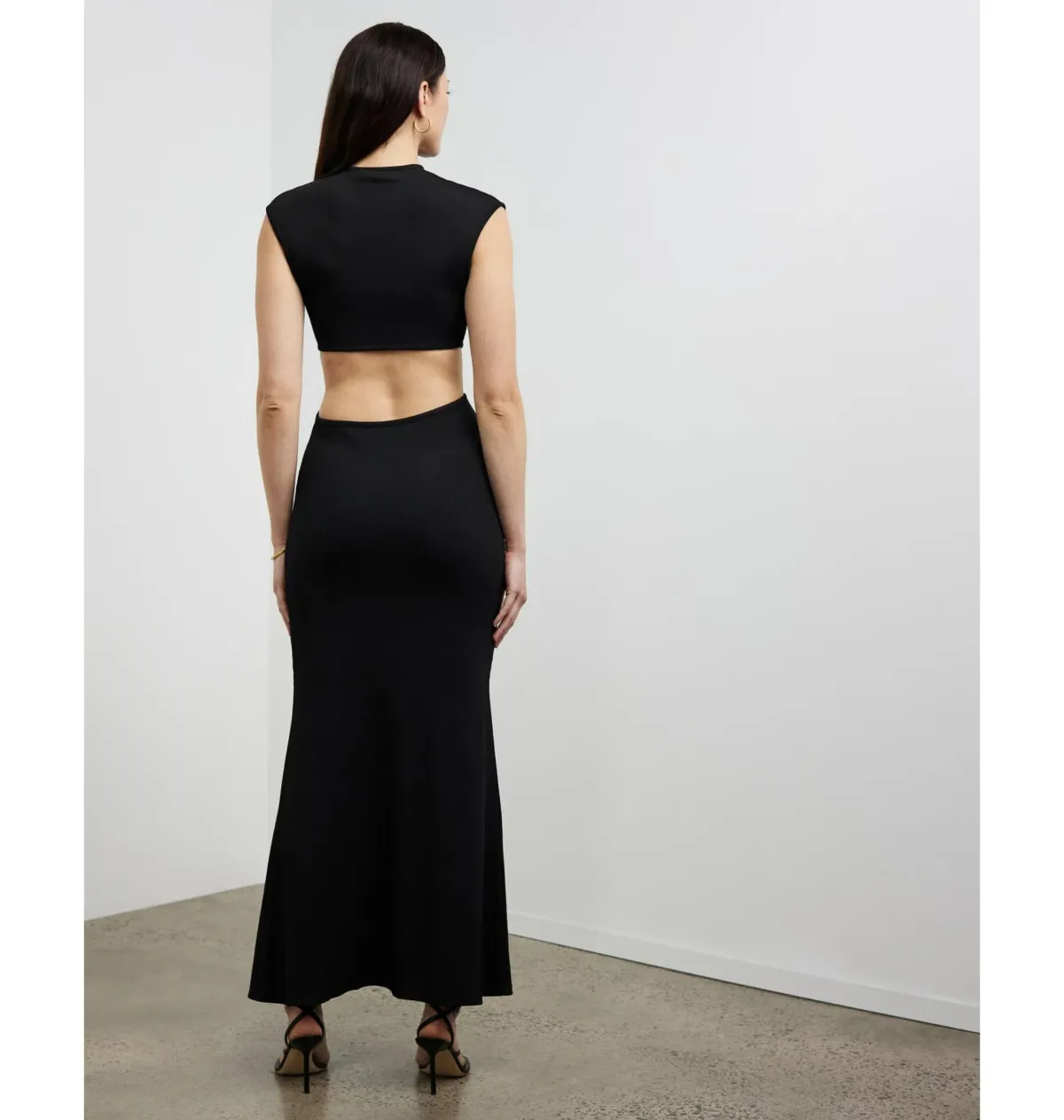 Christopher Esber Distorted Quartz Split Tank Dress in Black Size AU 12 - Image 4