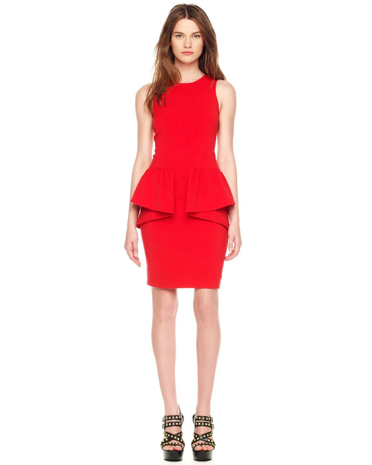 Michael Kors Salsa Peplum Dress Red Size 4/ AU 8 - Image 1