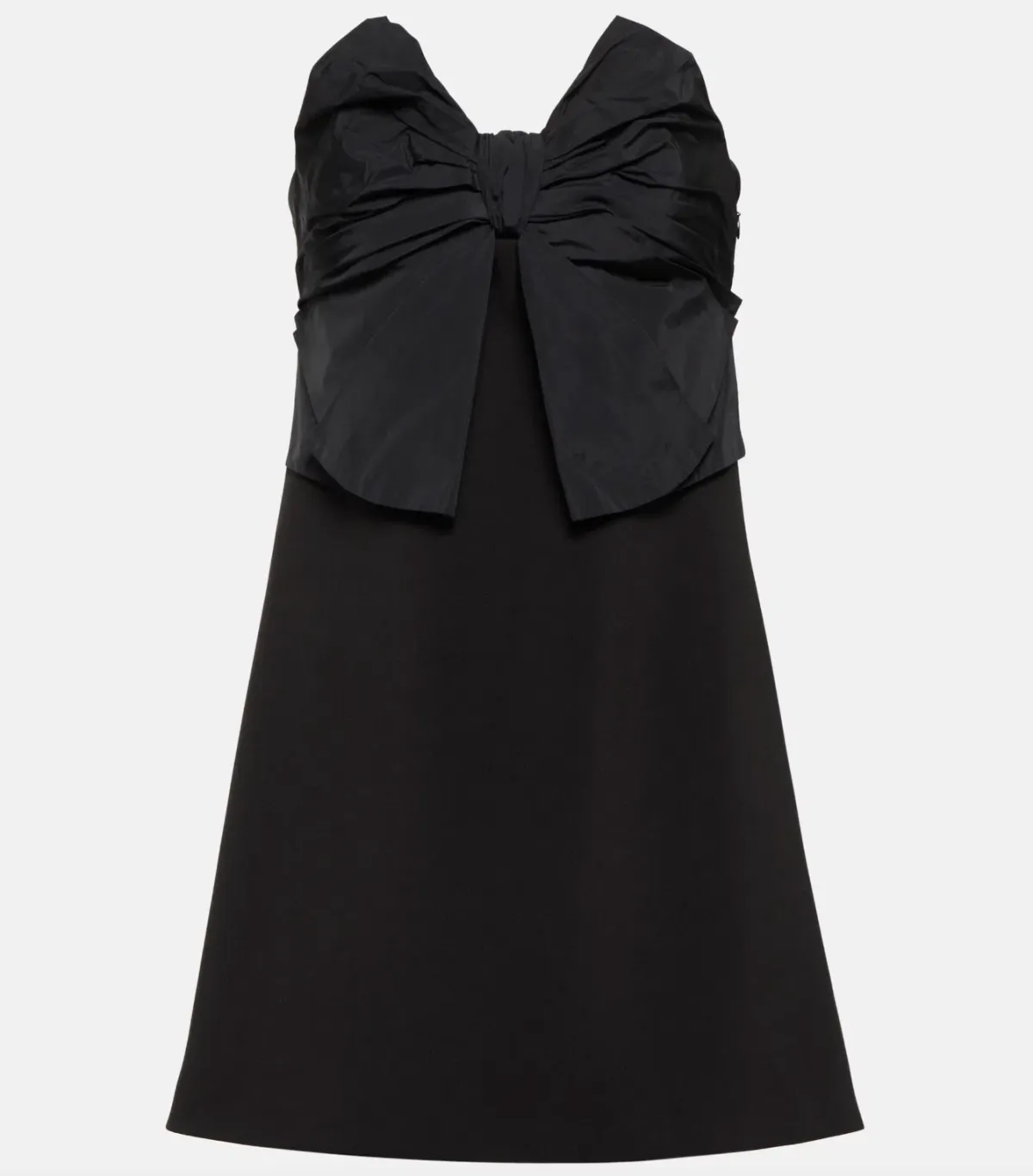 Red Valentino Bow Detailed Strapless Mini Dress Black Size 8 - Image 4