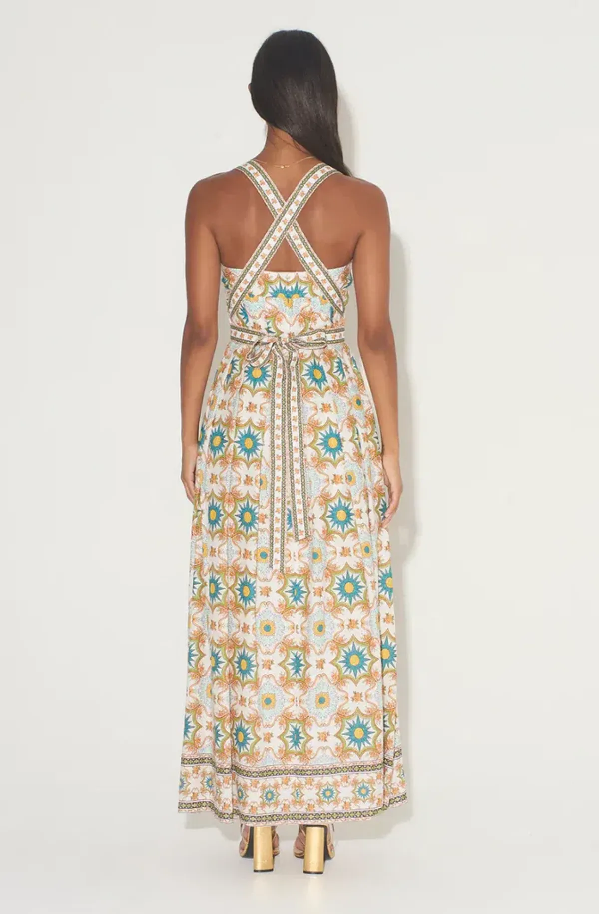 Hansen & Gretel Tulsa Maxi Dress Mosaic Print Size S / AU 8 - Image 3