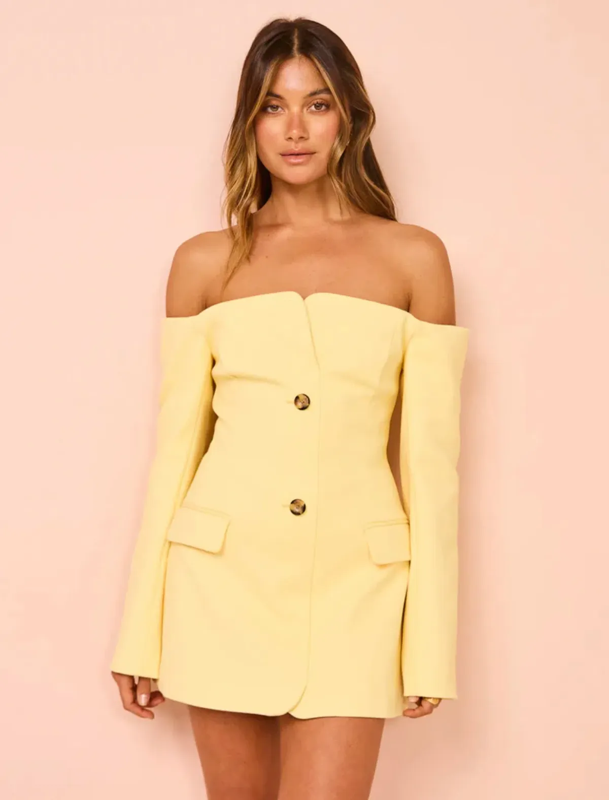 Sir the Label Sandrine Tailored Mini Dress Limone Size 2 / AU 10 - Image 2