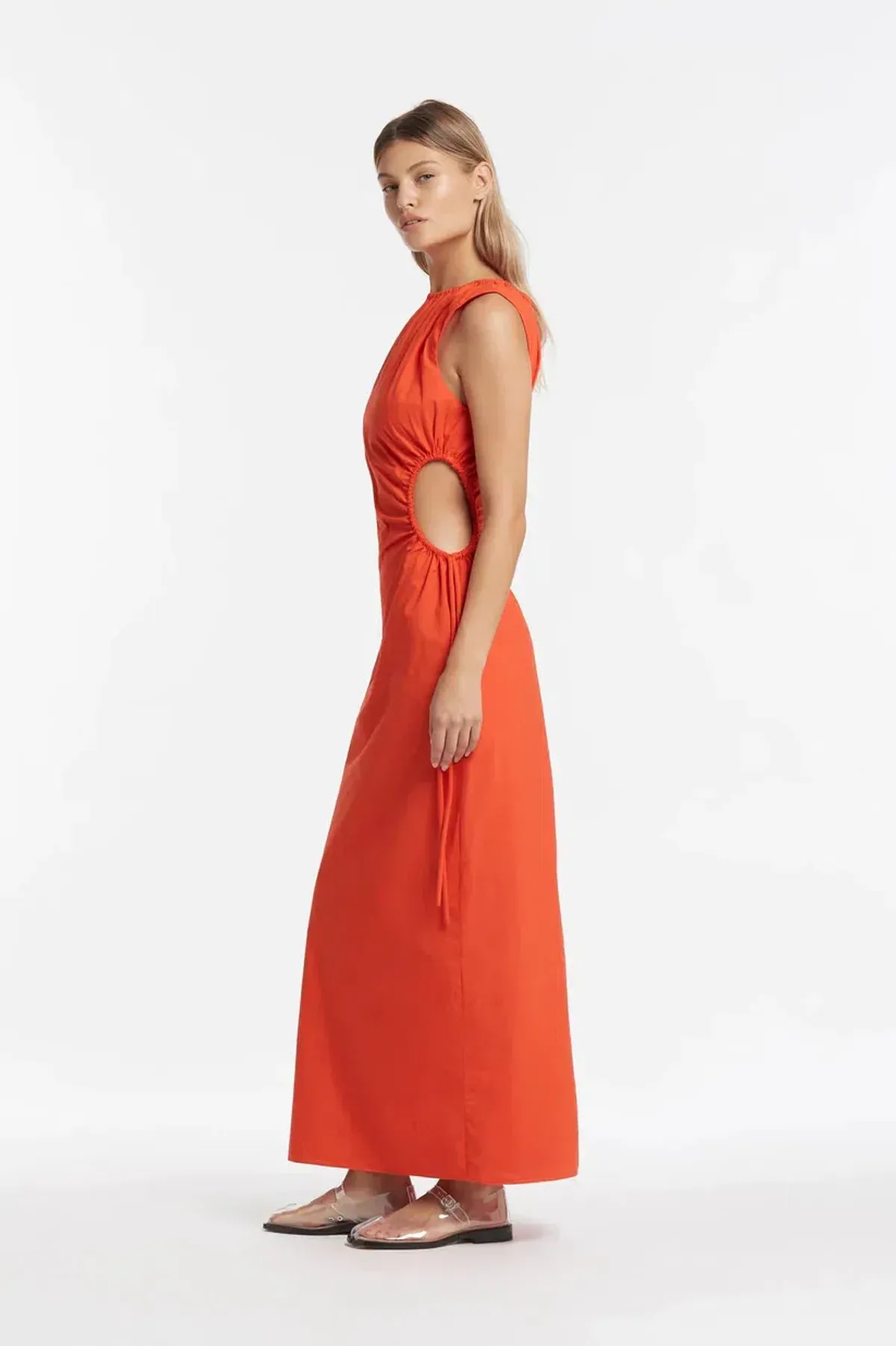 Sir the Label Anja Cut Out Dress Orange Red Size 2 (AU 10) - Image 2