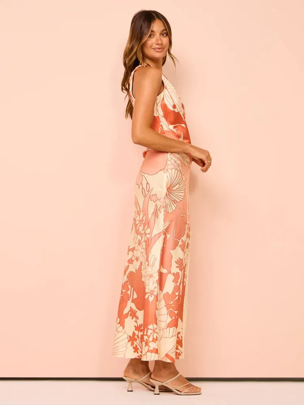 Sir The Label Como Asymmetric Midi Dress Paradiso Print Size 0 / AU 6 - Image 5