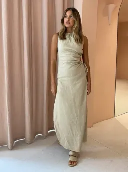 Sir the Label Blanche Cut Out Dress in Bone Size 2 / AU 10 for rent on The Volte - image 3