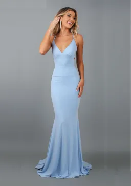 Studio Minc Silhouette Fitted Dress Baby Blue Size M / AU 10 for rent on The Volte - image 1