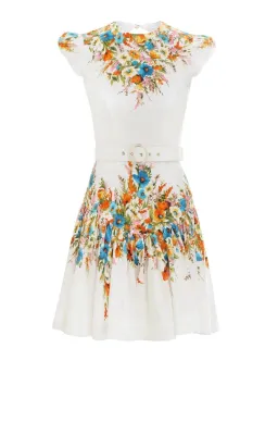 Zimmermann Estelle Tie Backless Mini Dress Cream Floral Size 3 / AU 14 for rent on The Volte - image 2