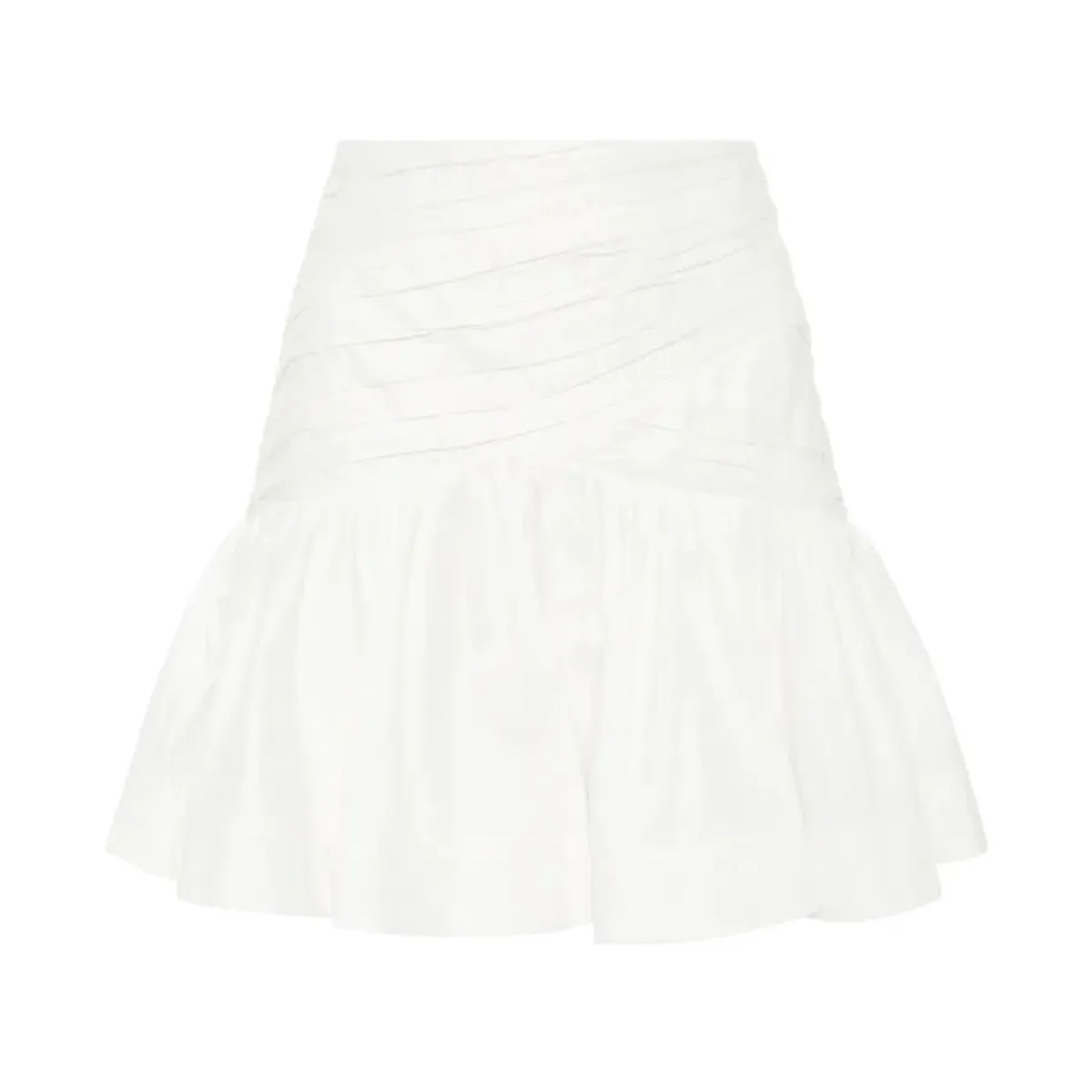 Aje Carrie Ruched Mini Skirt Ivory Size 4 - Image 4