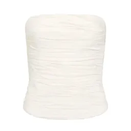 Aje Sunbeam Ruched Bustier Ivory Size 4 for rent on The Volte - image 4