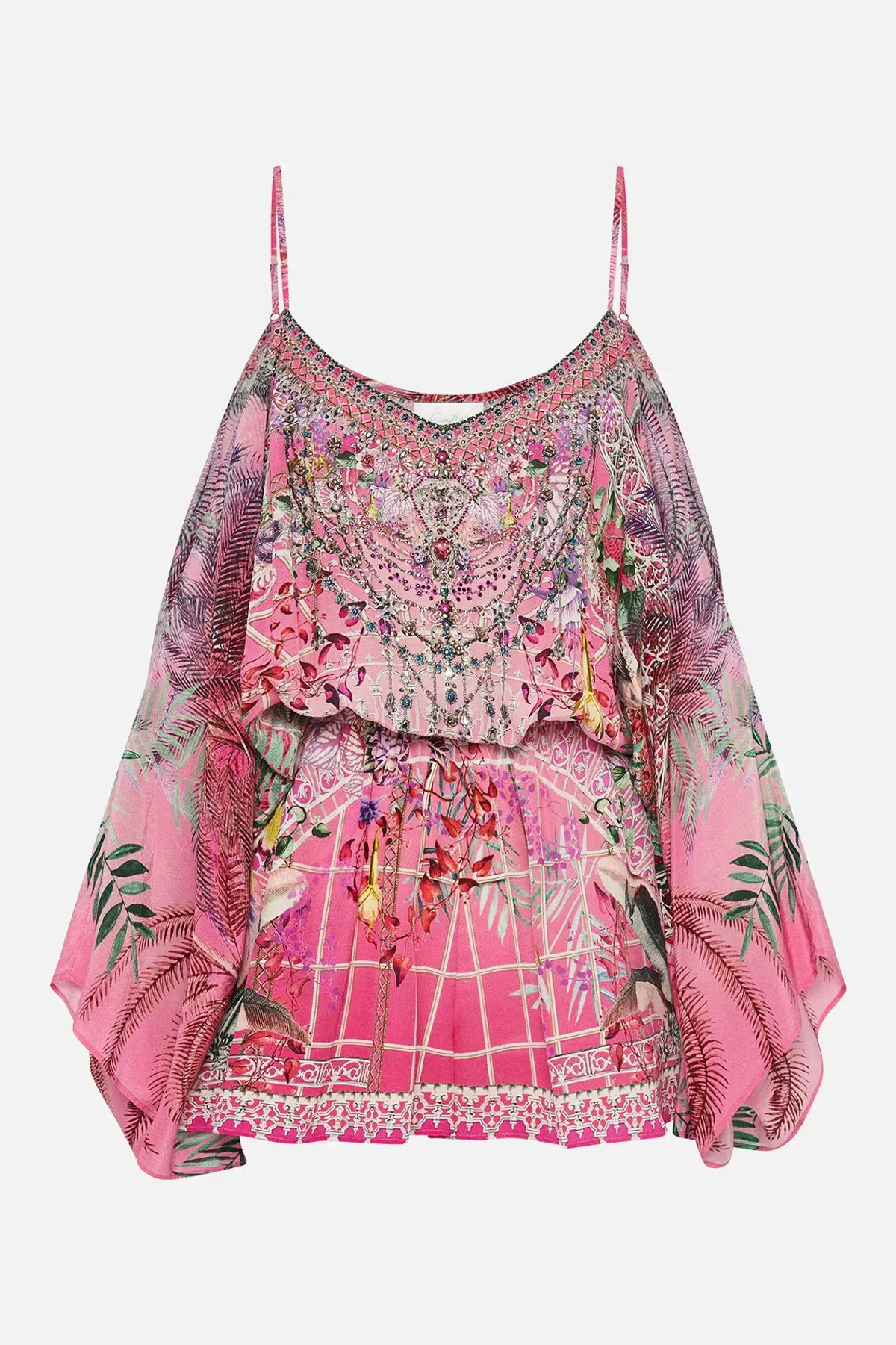 Camilla Drop Shoulder Playsuit Glasshouse Romance Size L /Au 14 - Image 4