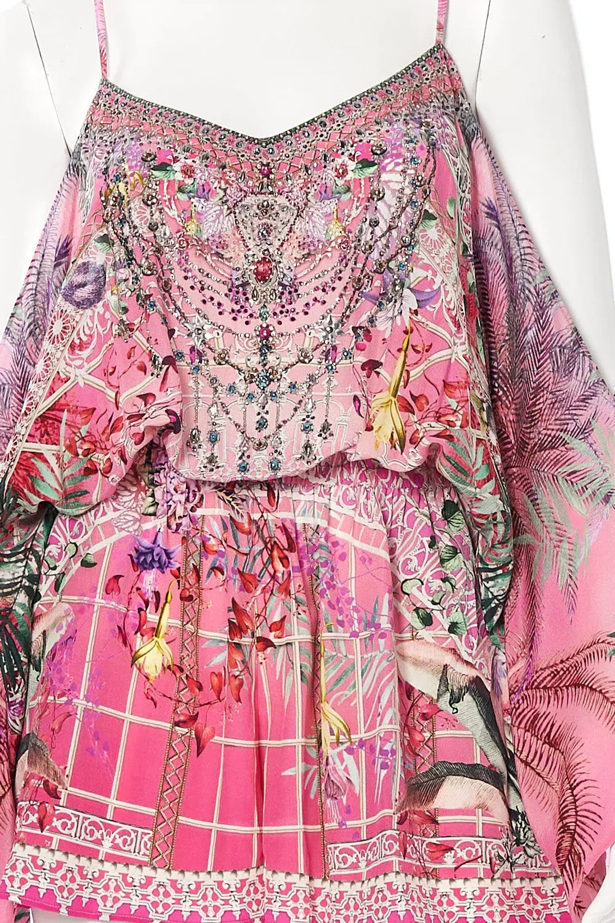 Camilla Drop Shoulder Playsuit Glasshouse Romance Size L /Au 14 - Image 3