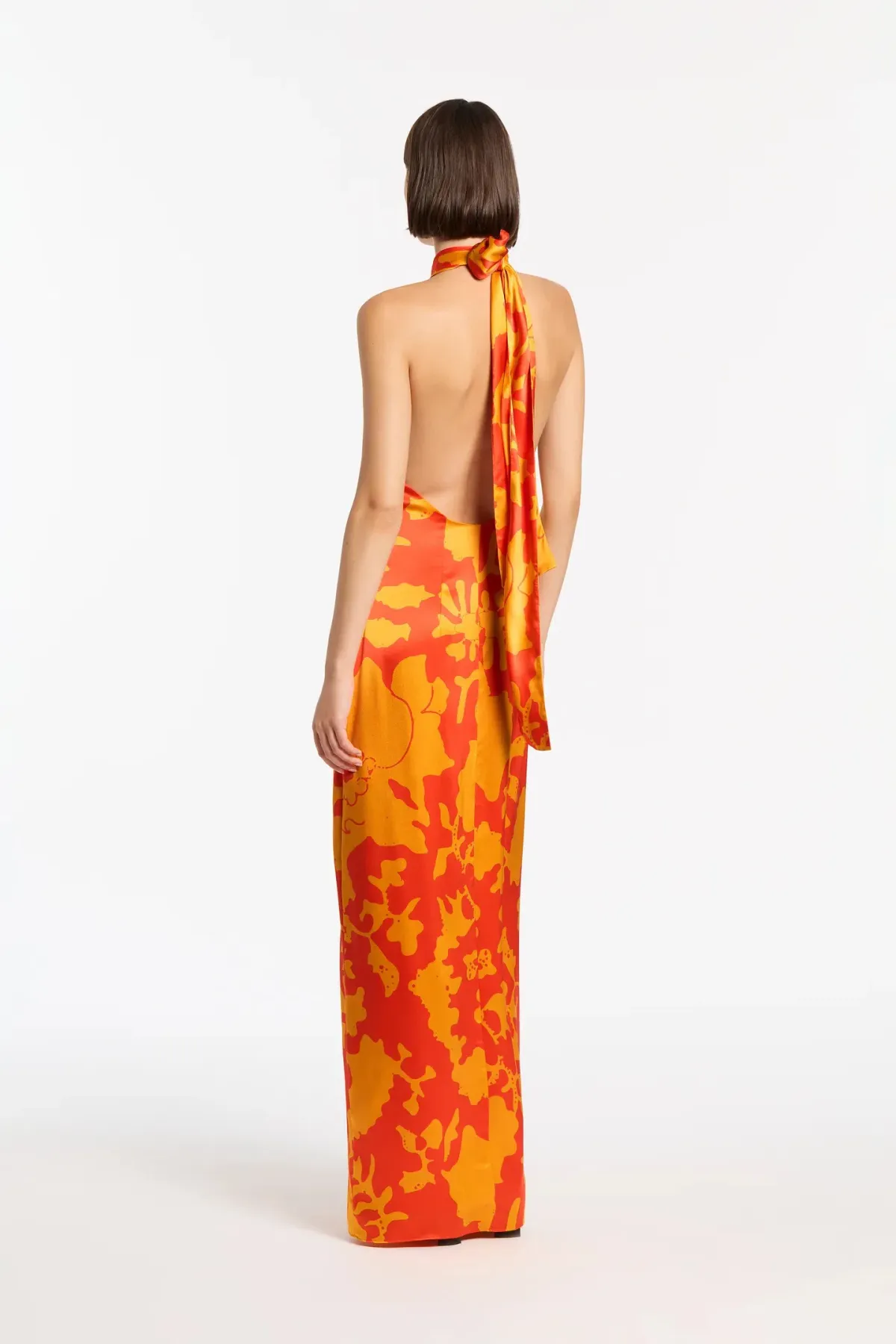 Sir The Label Armel Halter Maxi Dress Orange Size 1 /Au 8 - Image 3