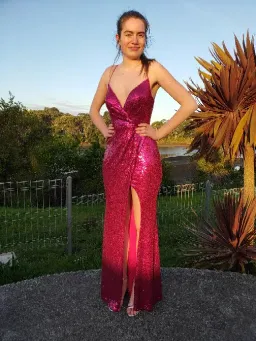 Bariano Alexandrite Maxi Dress Pink Size 8 for rent on The Volte - image 1