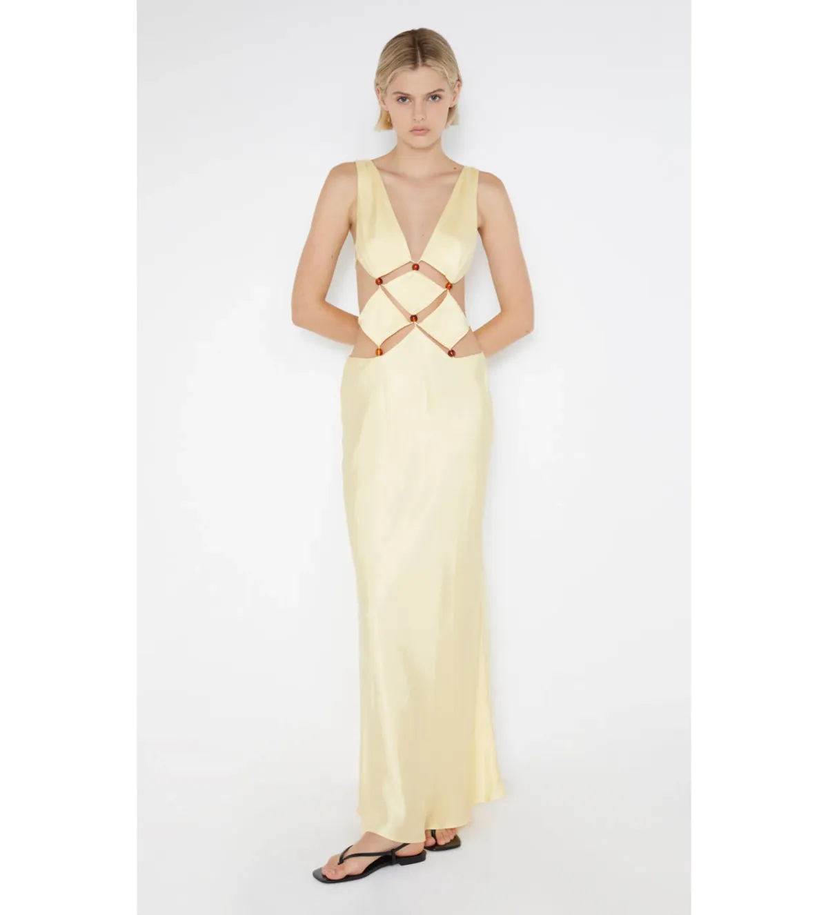 Bec & Bridge Agathe Diamond Dress Yellow Size 10 - Image 2